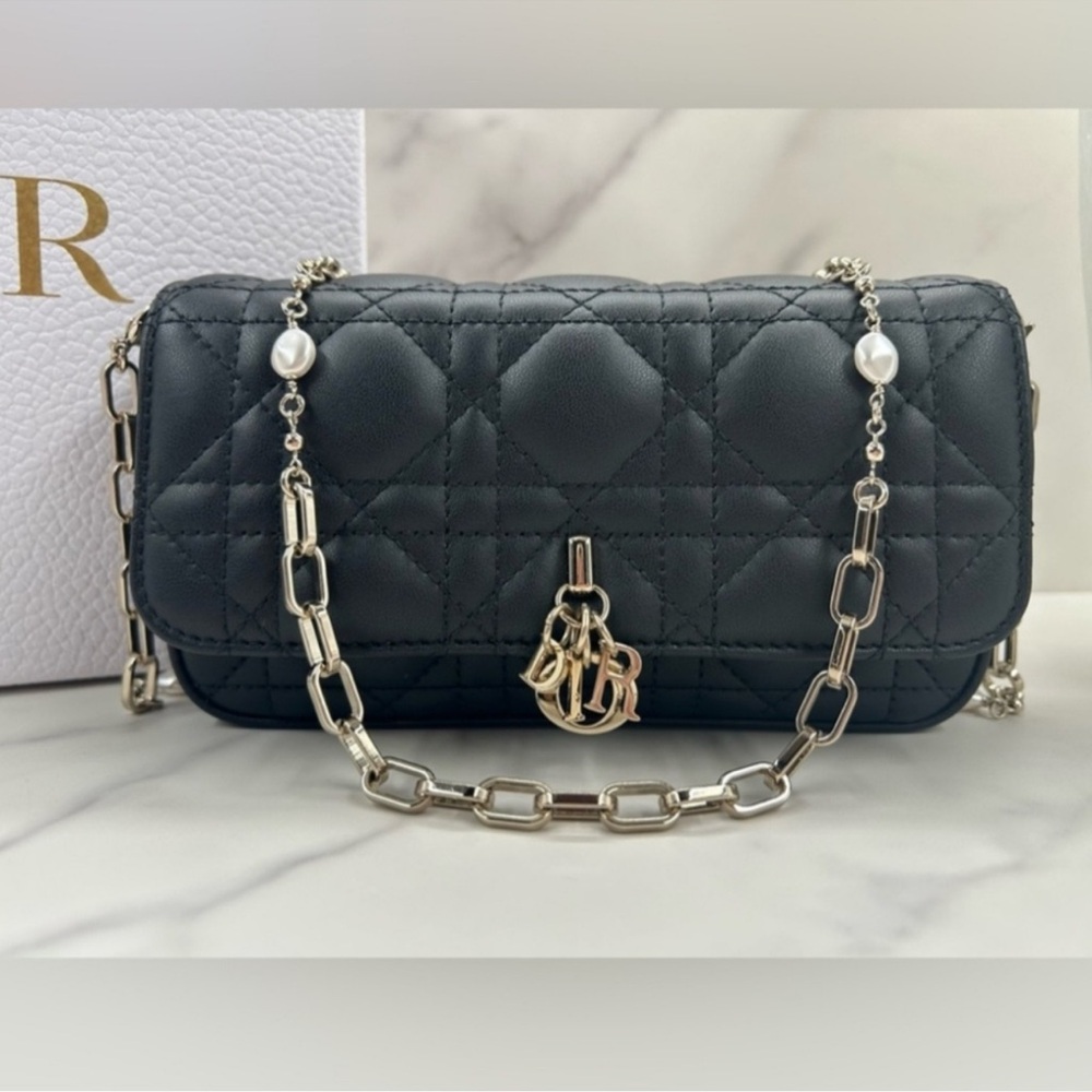 DIOR Cannage Lambskin My Talk Phone Crossbody Pouch ✨ - Picture 4 of 16
